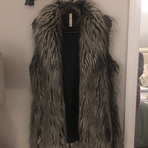 Long fur vest